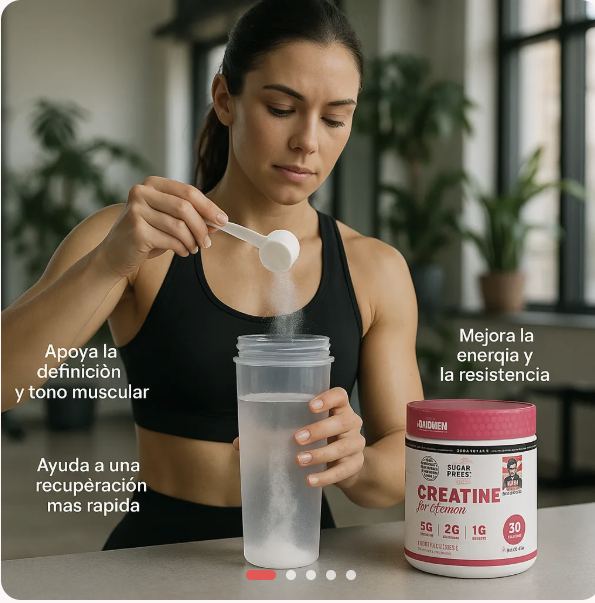 CREATINE MONOHYDRATE PARA MUJERES TAPA BLANCA